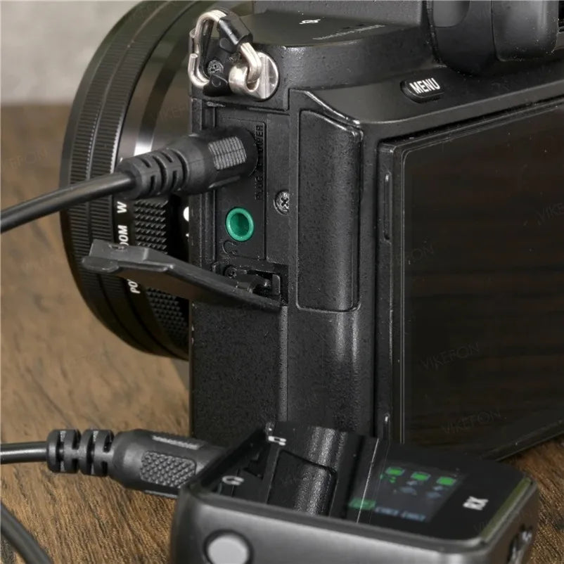 Wireless Lavalier Microphone System Bluetooth Audio Video Voice Recording Mic