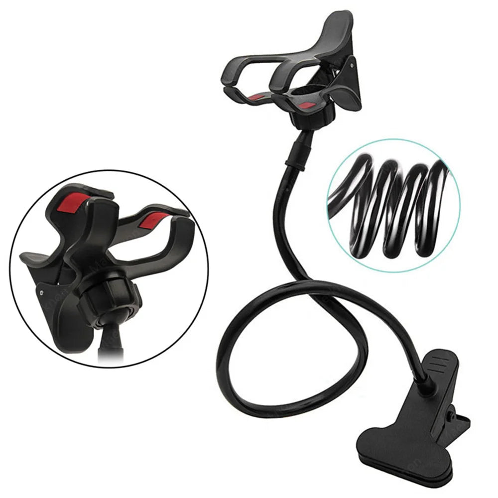 Universal Cell Phone Holder Flexible Long Arm with Clamp
