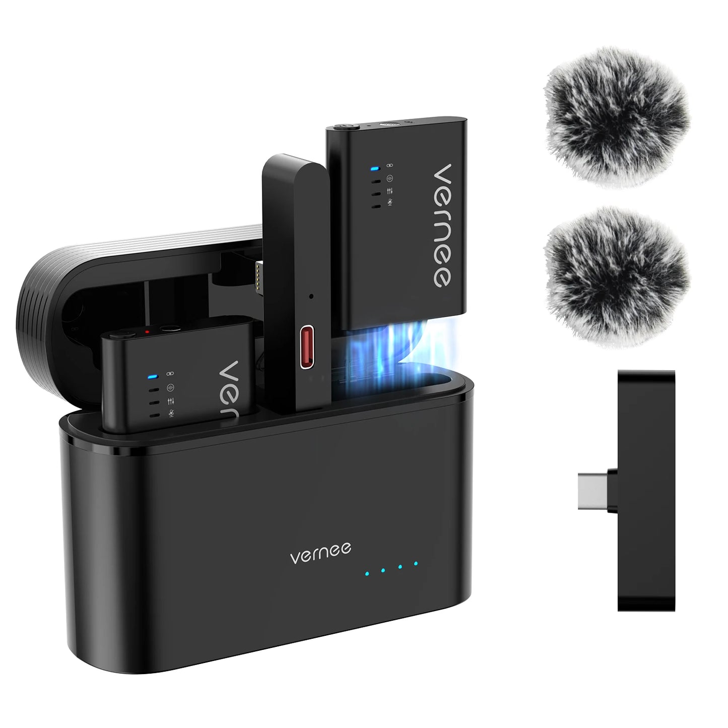 Wireless Lavalier Microphone with Charging Case