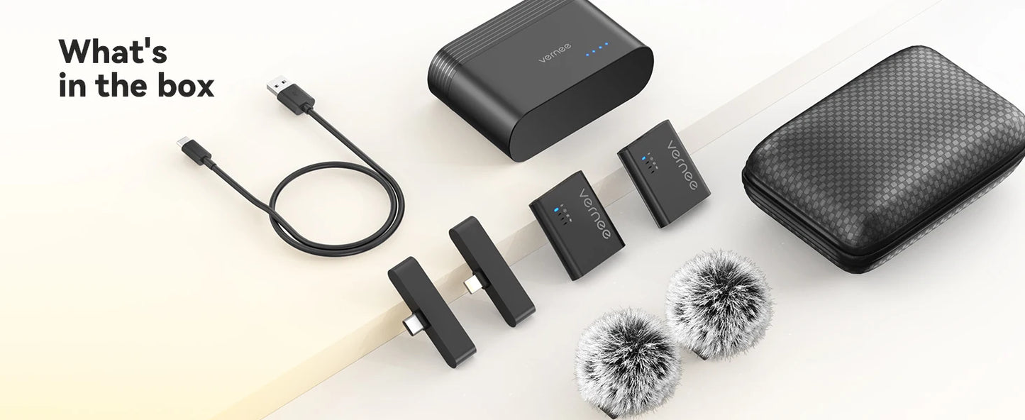 Wireless Lavalier Microphone with Charging Case