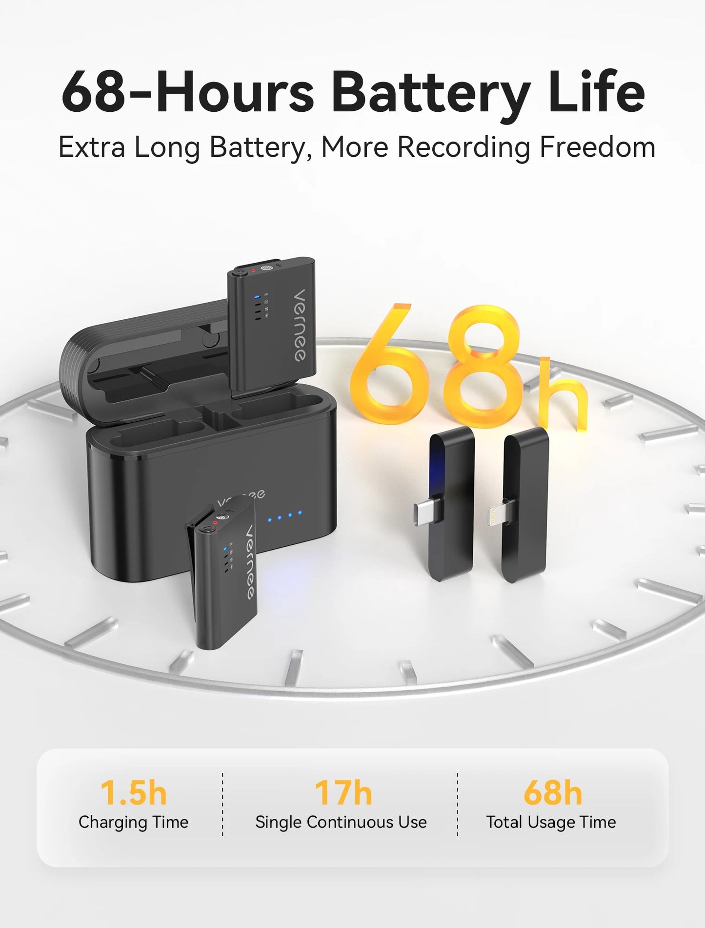 Wireless Lavalier Microphone with Charging Case