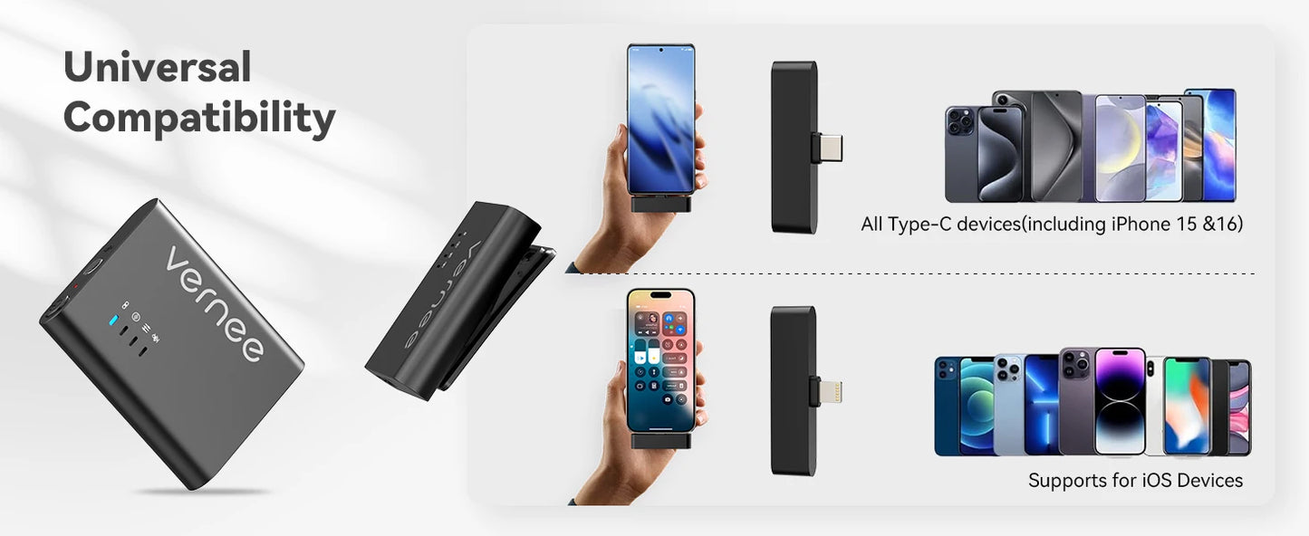 Wireless Lavalier Microphone with Charging Case