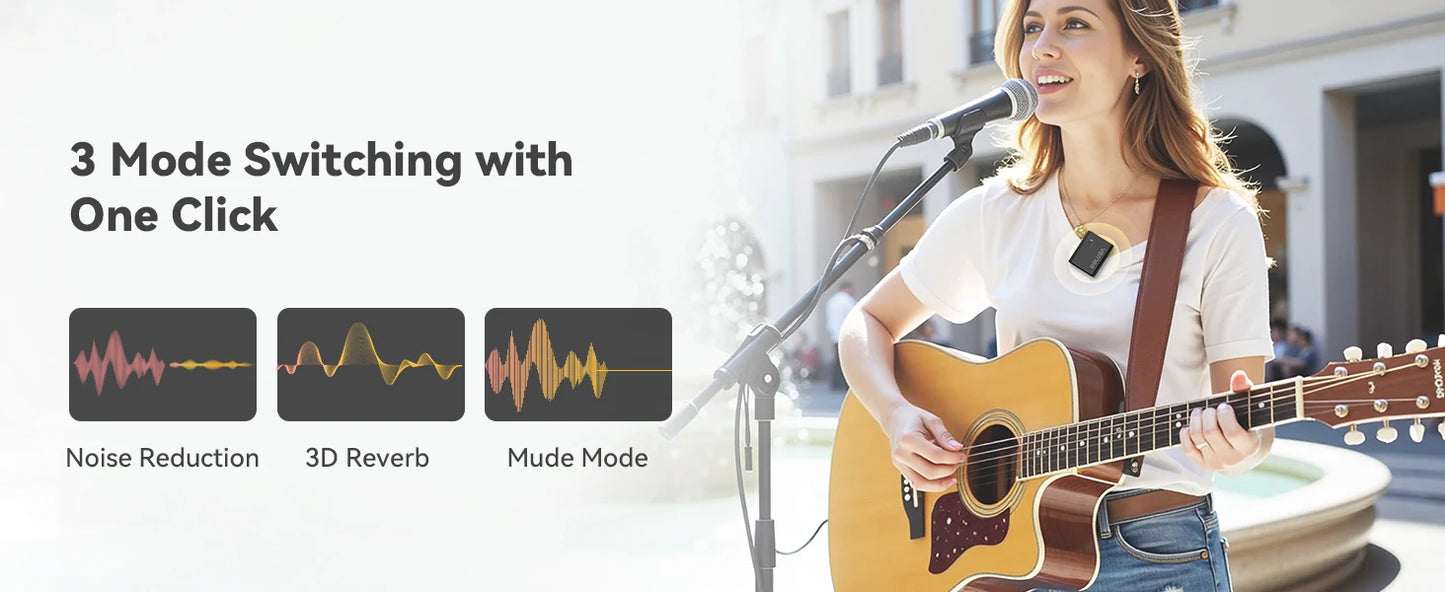 Wireless Lavalier Microphone with Charging Case