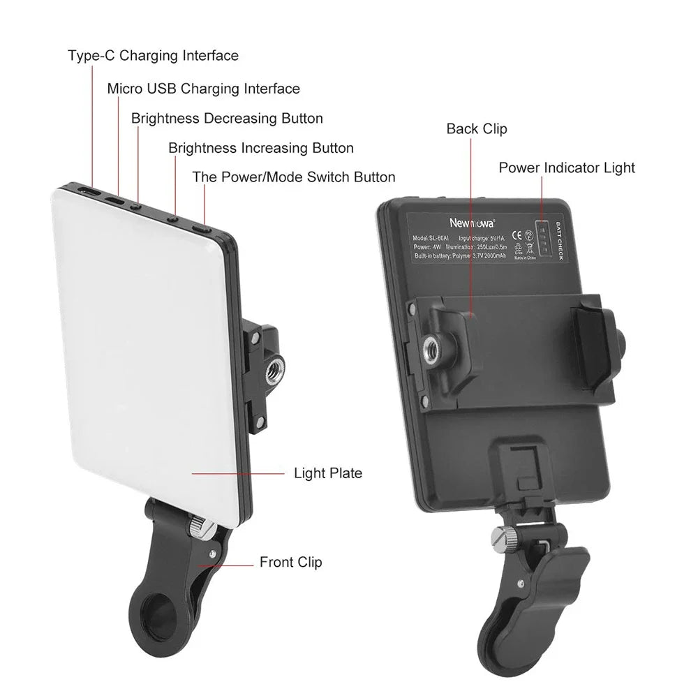 Mobile Phone Fill Light Rechargeable