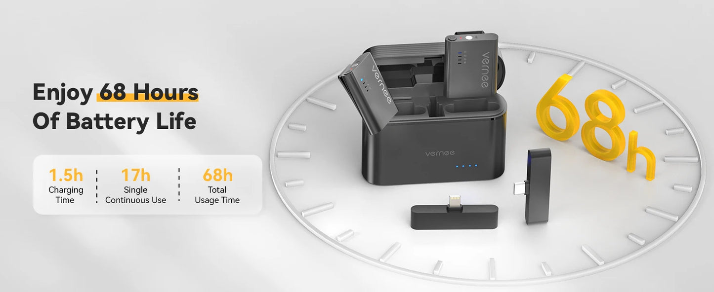 Wireless Lavalier Microphone with Charging Case