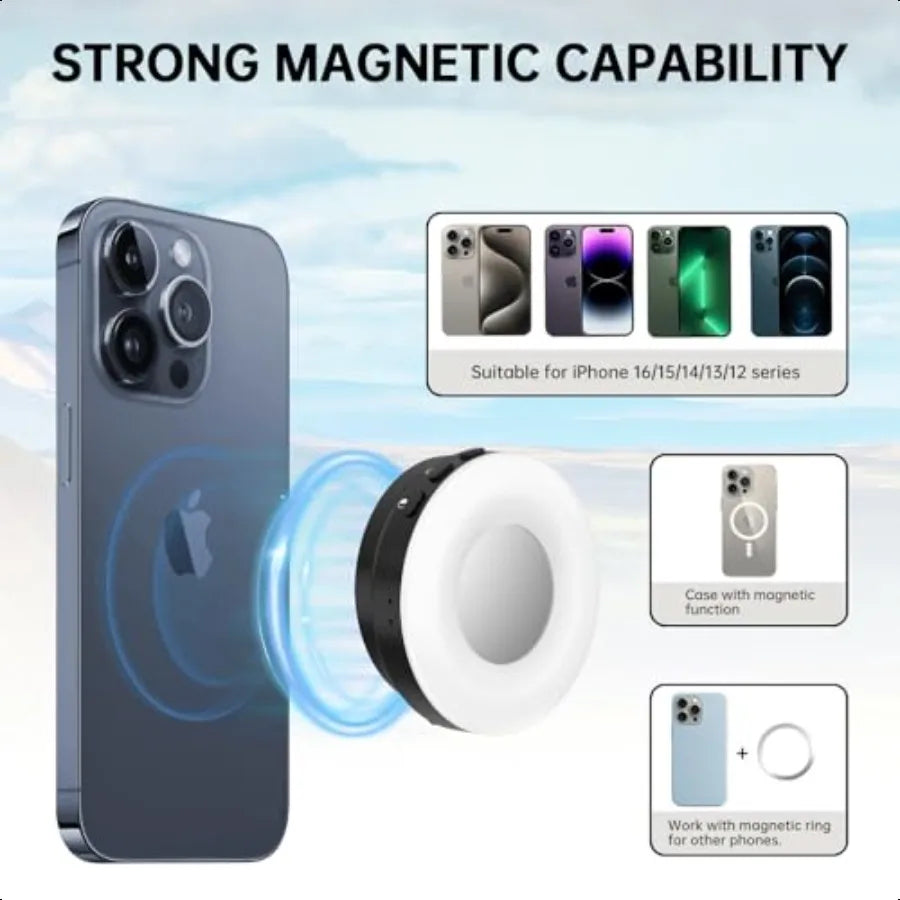 Magnetic Selfie Light and Mirror Compatible with MagSafe