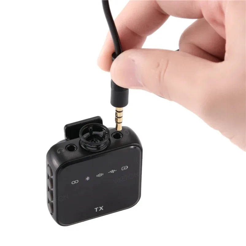 Wireless Lavalier Microphone System Bluetooth Audio Video Voice Recording Mic